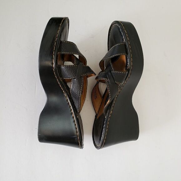 Born black slip on sandals wedge heel - Picture 6 of 8